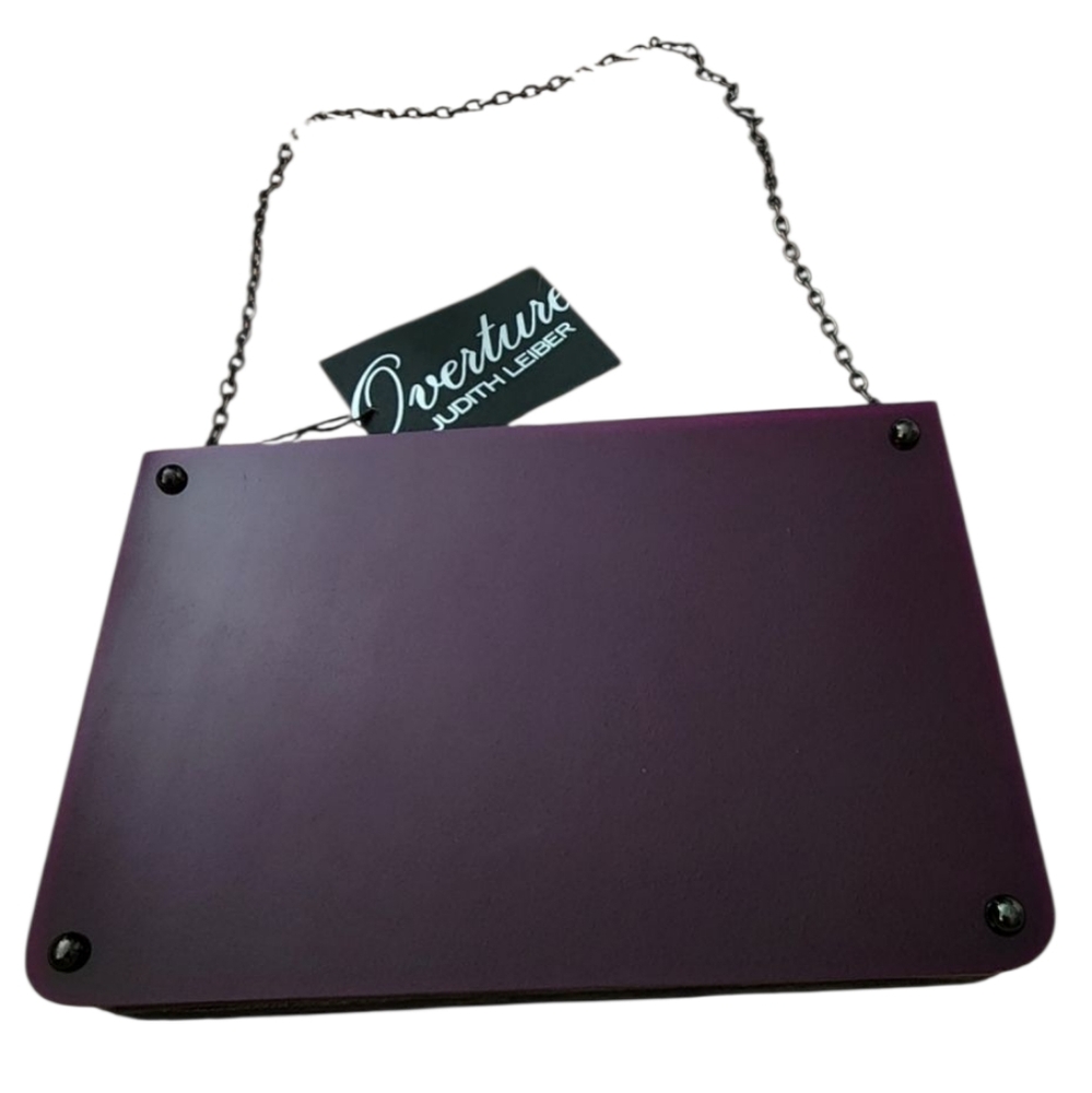 Judith Lieber Overture Alexis acrylic resin evening bag purple